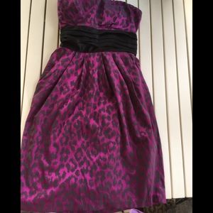 Purple and Black cocktail dress.
